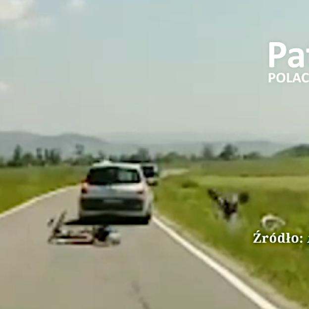 [VIDEO] Wariat doprowadził do wypadku dwójki rowerzystów - ratowników TOPR!